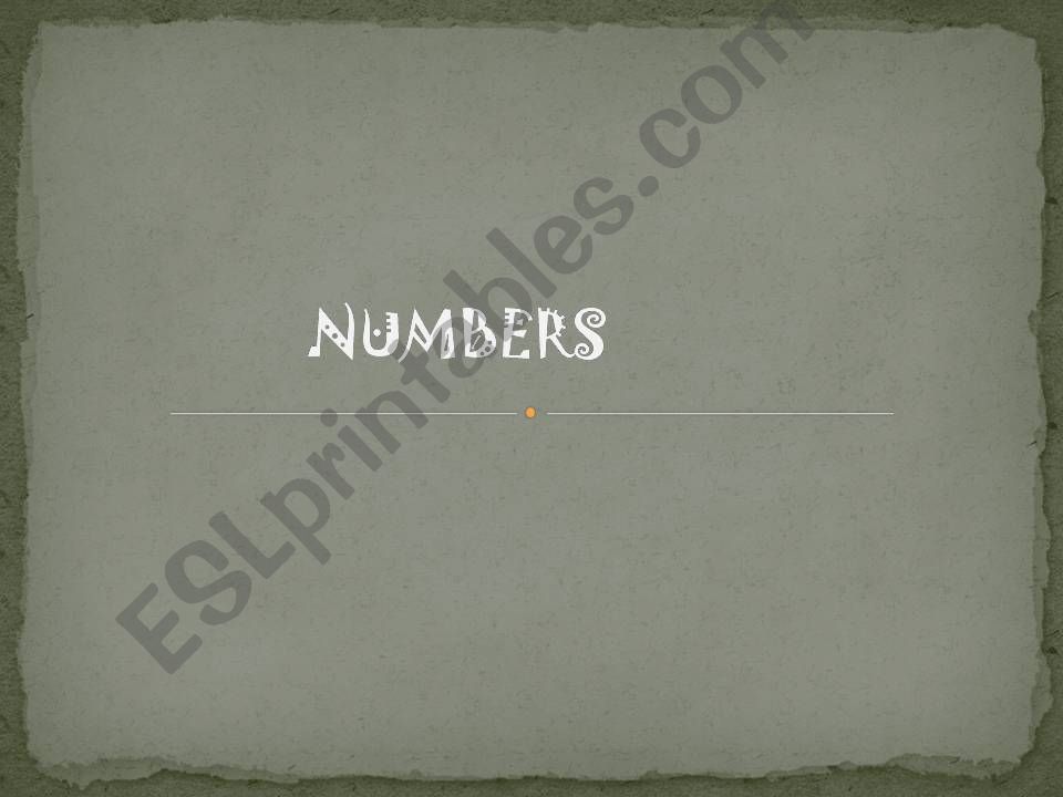 Numbers powerpoint