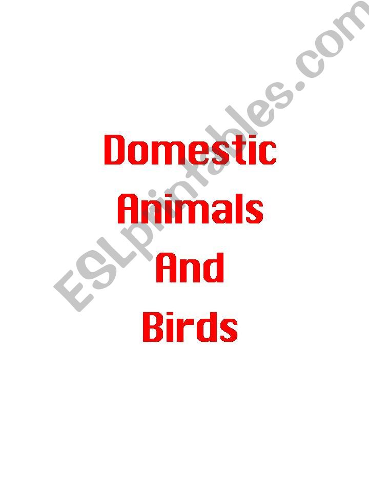 Domestic animals powerpoint