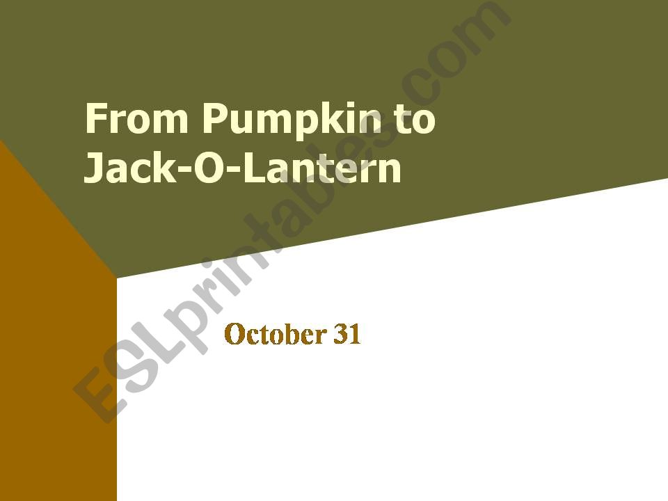Pumpkin from seed to jack-o-lantern