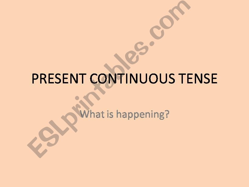 present continuous tense powerpoint