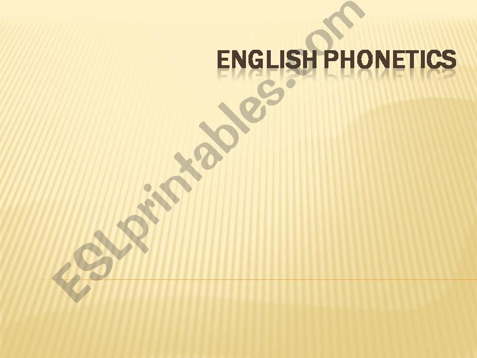 phonetics powerpoint