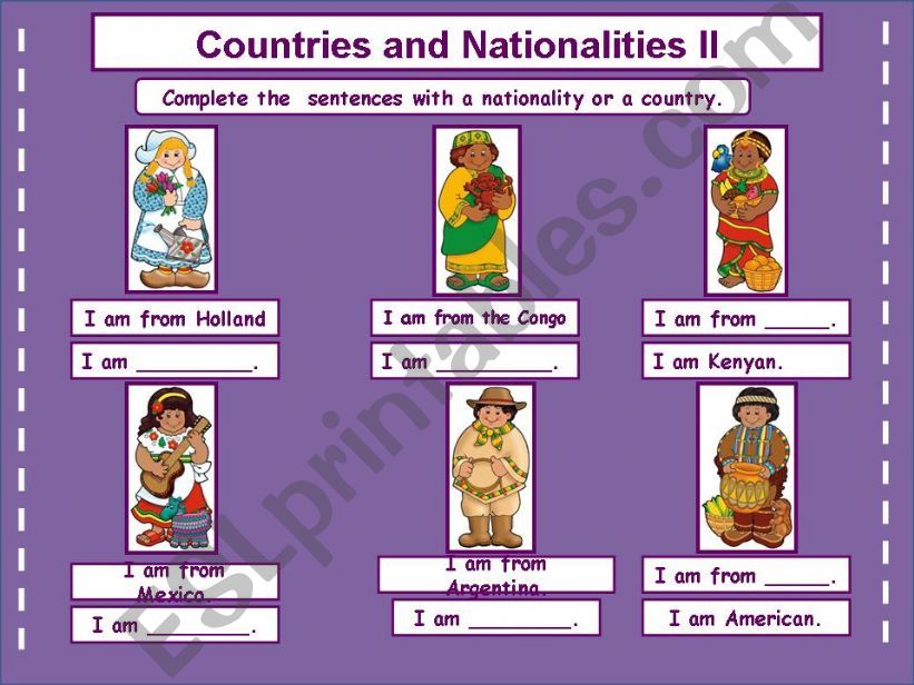 Countries and nationalities 2 powerpoint