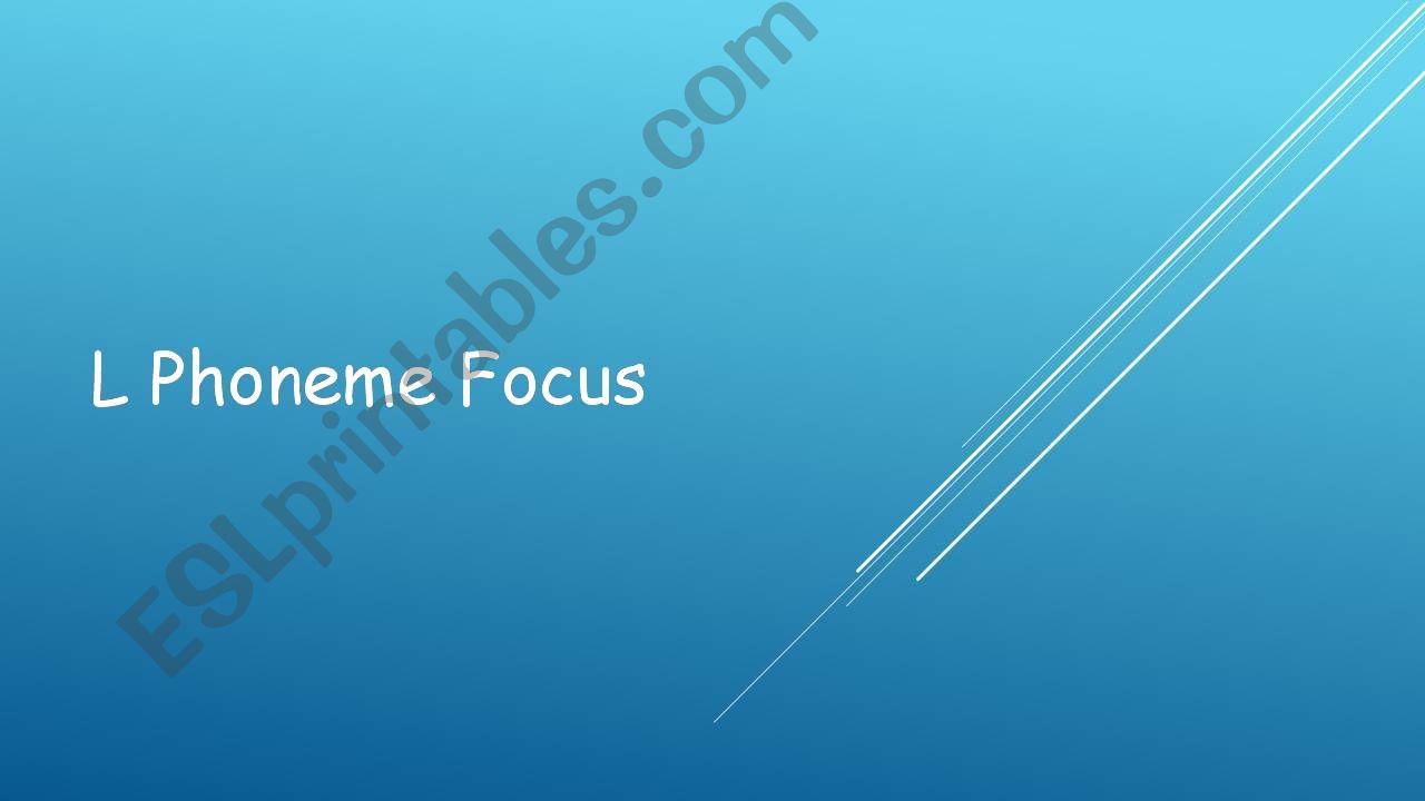 L Phoneme Focus powerpoint