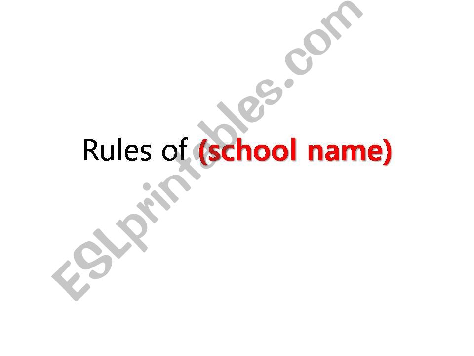 class rules in English and Korean