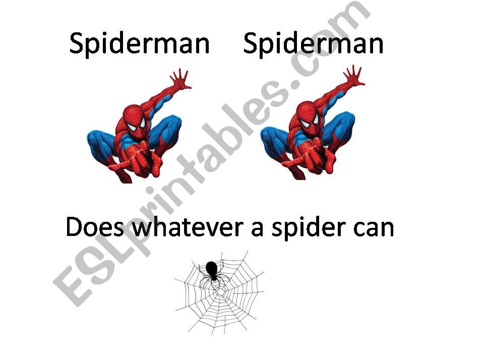 Spiderman song powerpoint powerpoint
