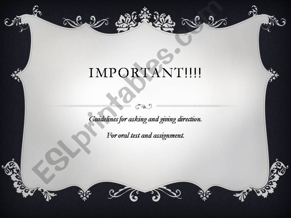 Asking and Giving Directions powerpoint