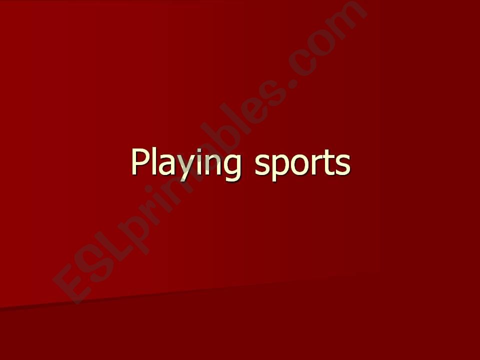 Sports powerpoint