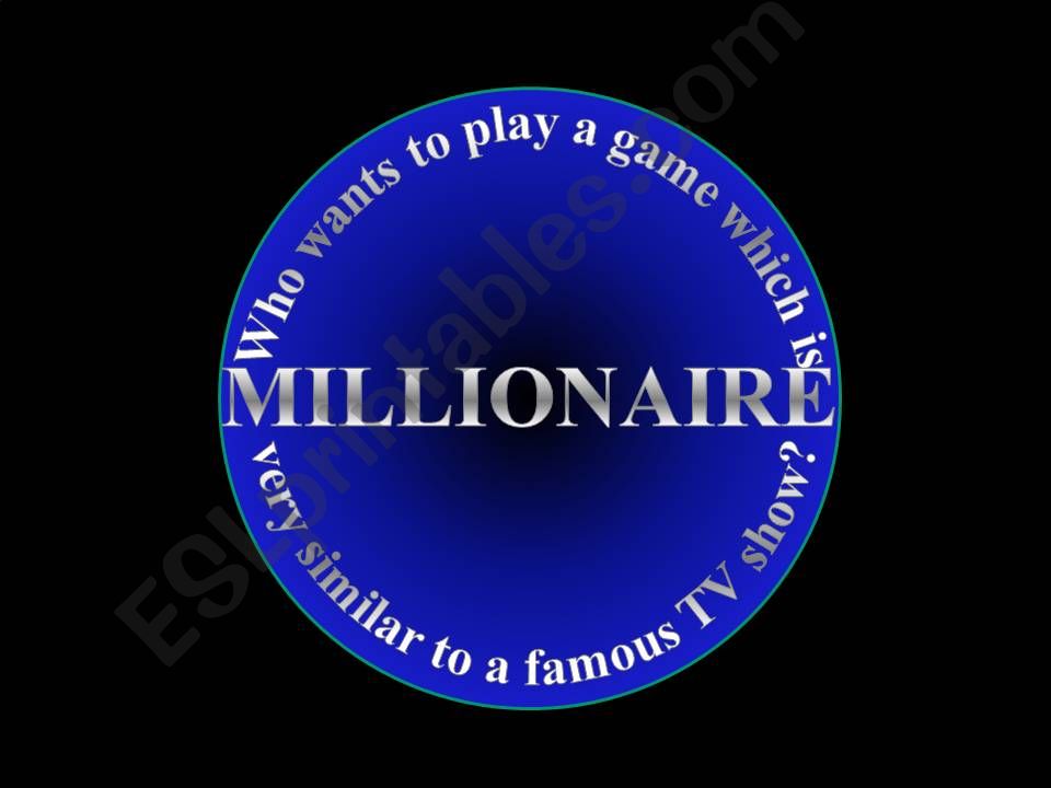 Who wants to be a millionaire - grammar review