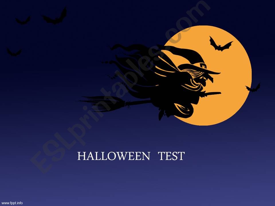 A Halloween test powerpoint