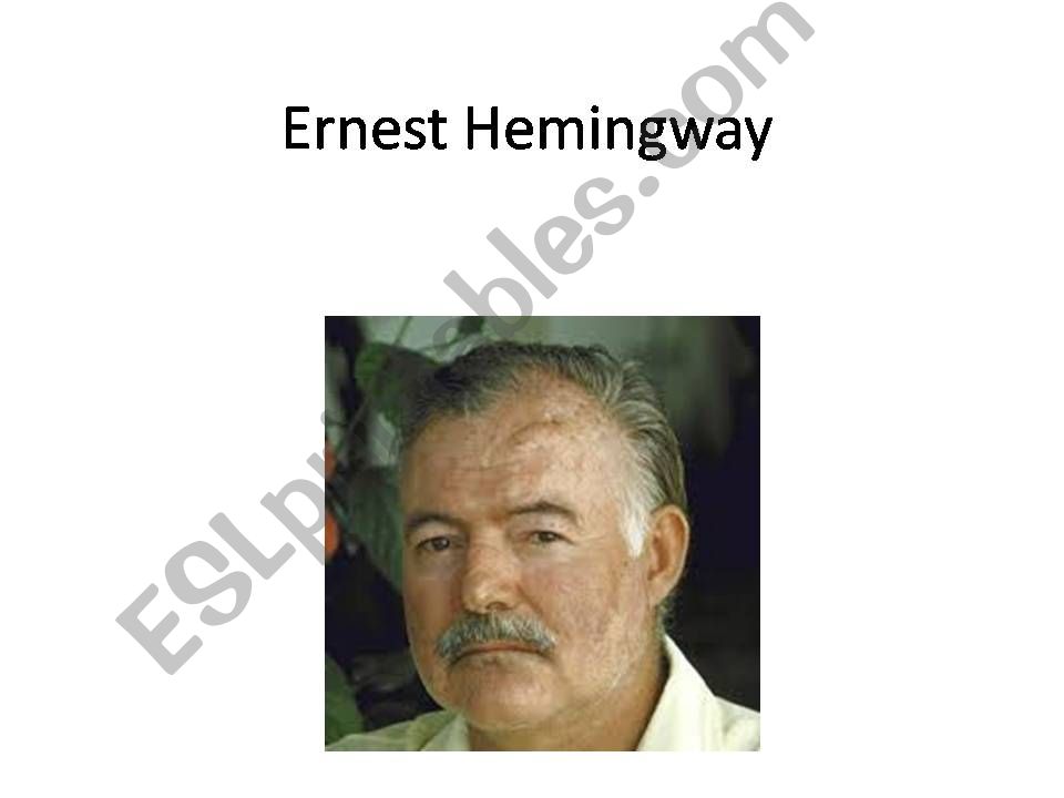 Ernest Hemingway powerpoint