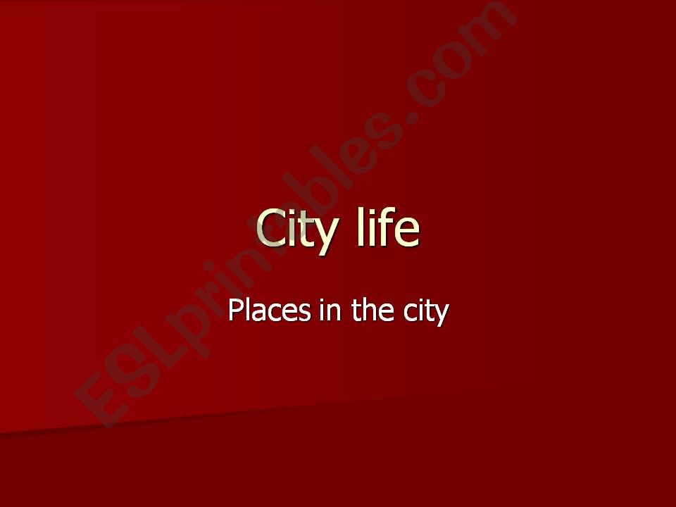 City life powerpoint