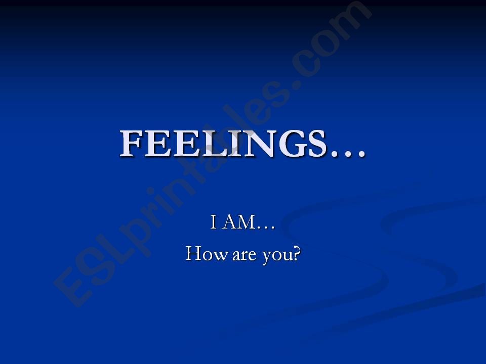 Feelings-How are you? powerpoint