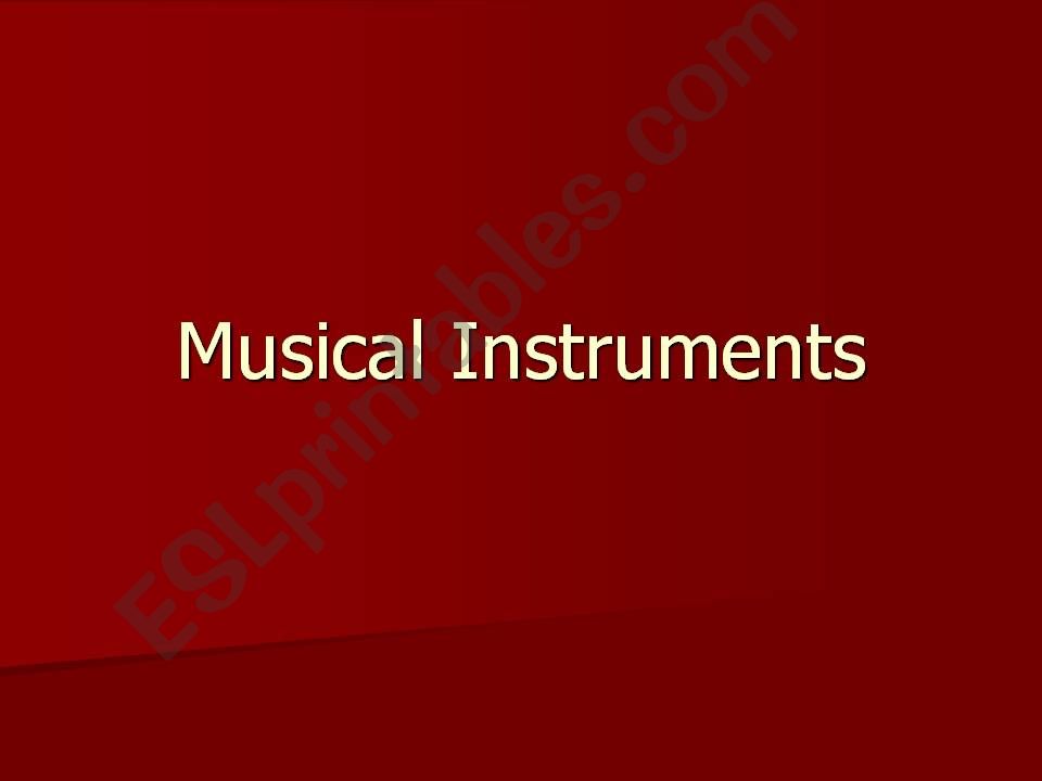 Musical instruments powerpoint