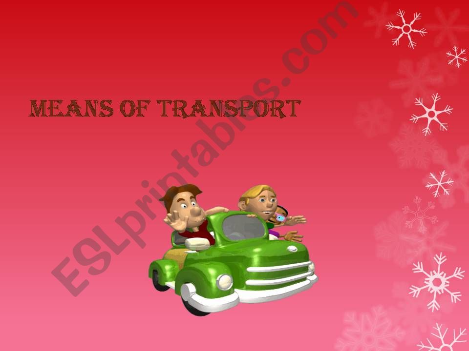 Means of transport powerpoint