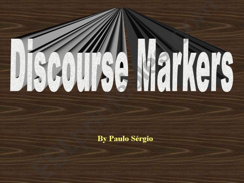 Discourse Markers powerpoint