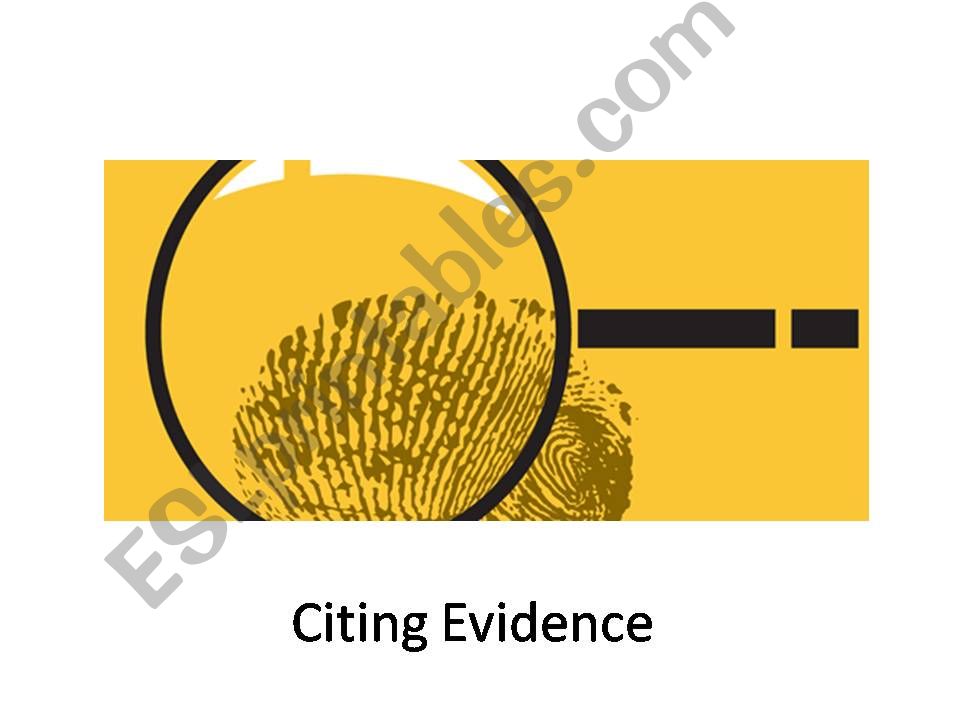 Citing Evidence powerpoint