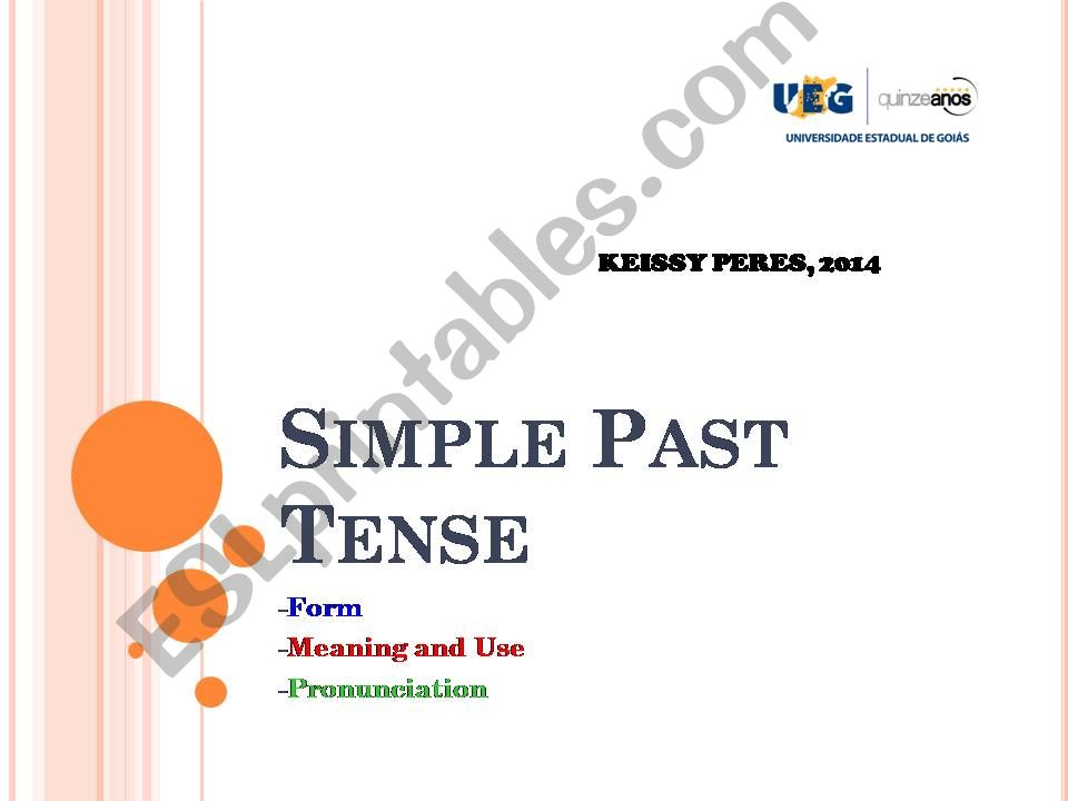 SIMPLE PAST TENSE powerpoint