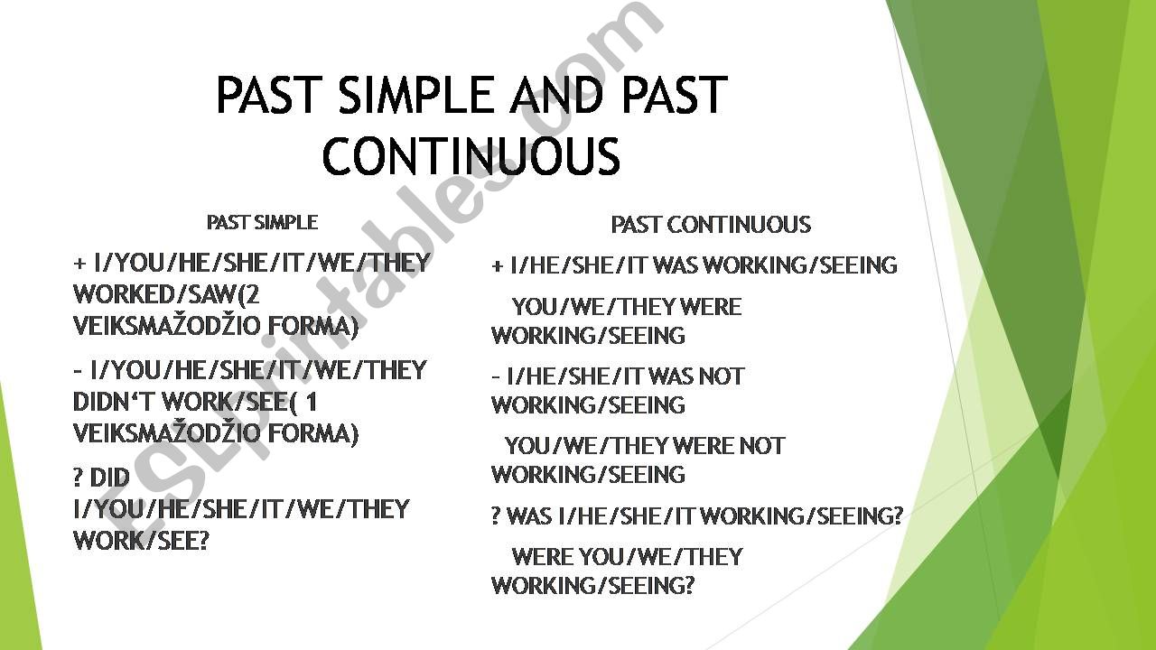 Past Simple and Past Continuous
