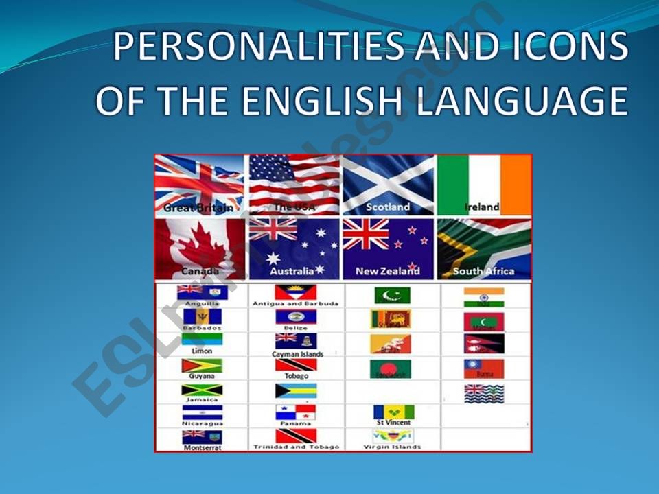 Icons of the English world powerpoint