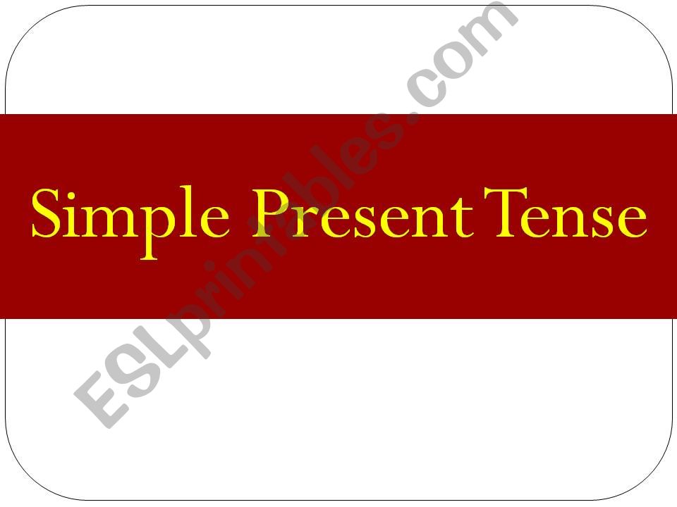 Simple present tense powerpoint