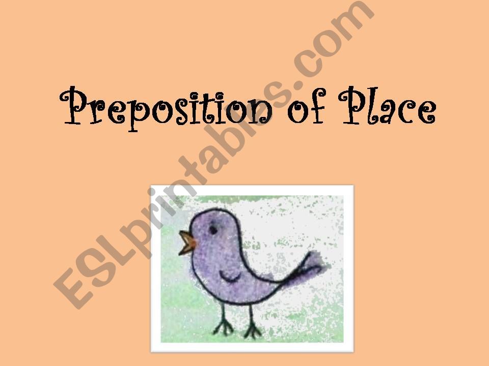 prepositions of place powerpoint