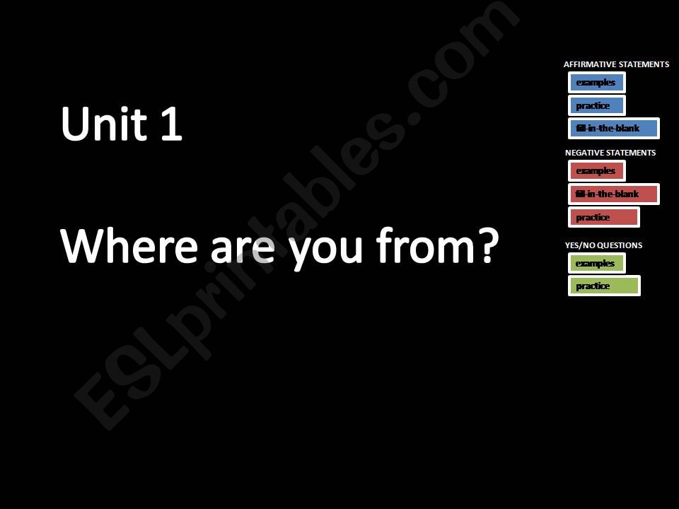 Where are you from? powerpoint