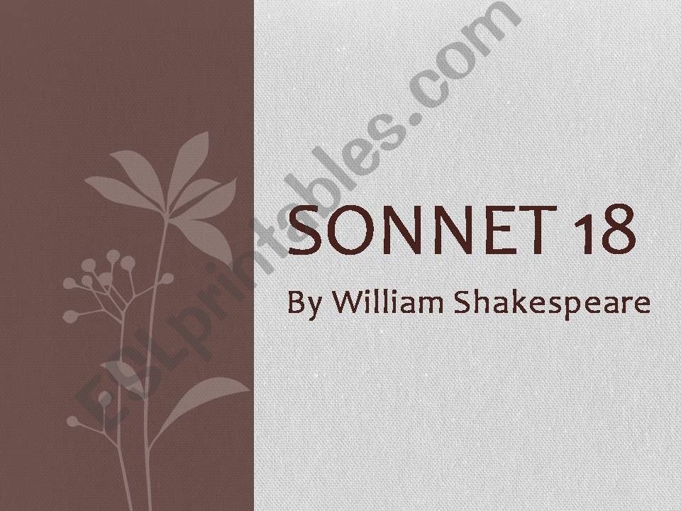 William Shakespeare - Sonnet 18