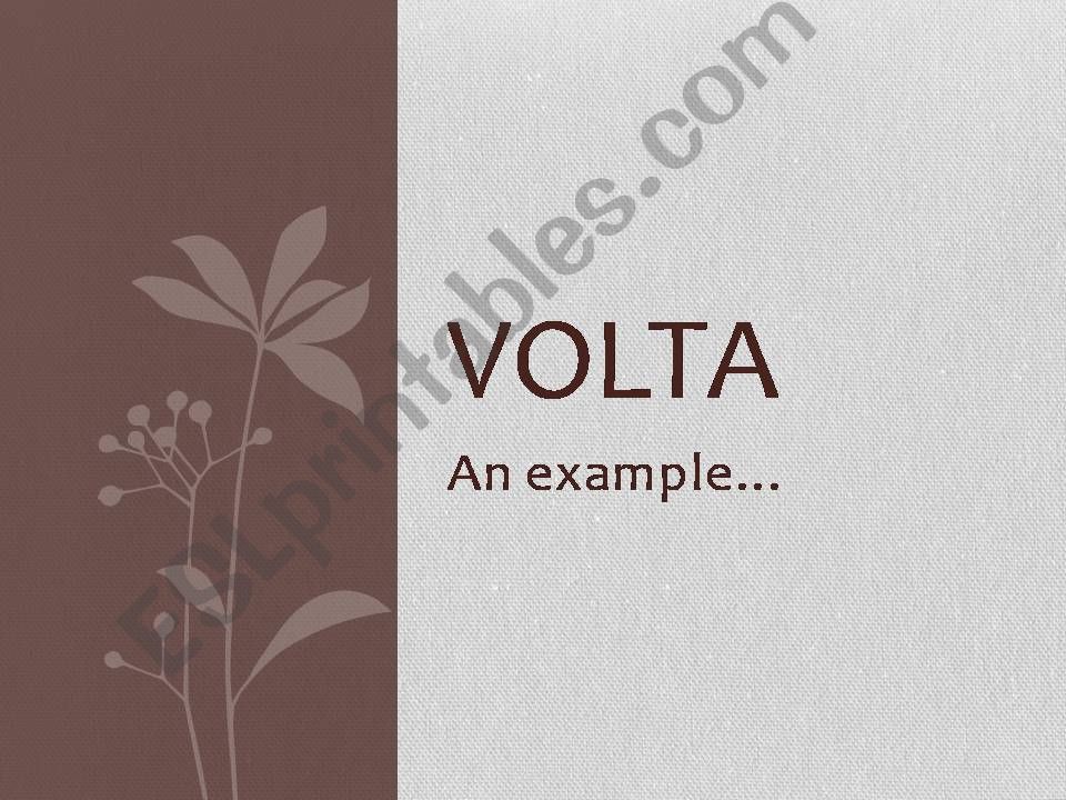 Volta in Poetry powerpoint