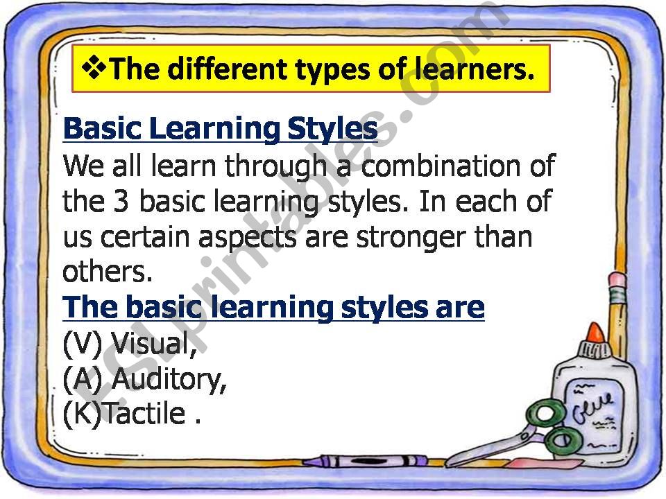 learners types powerpoint