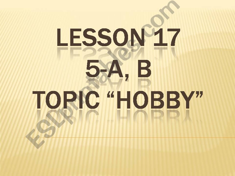 Hobby powerpoint