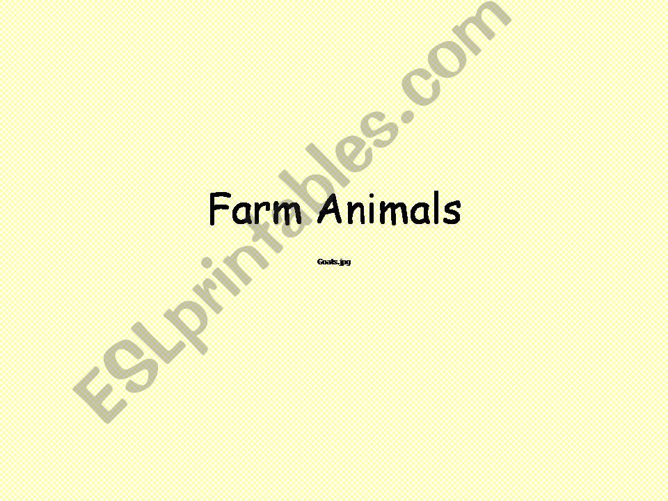 FARM ANIMALS powerpoint