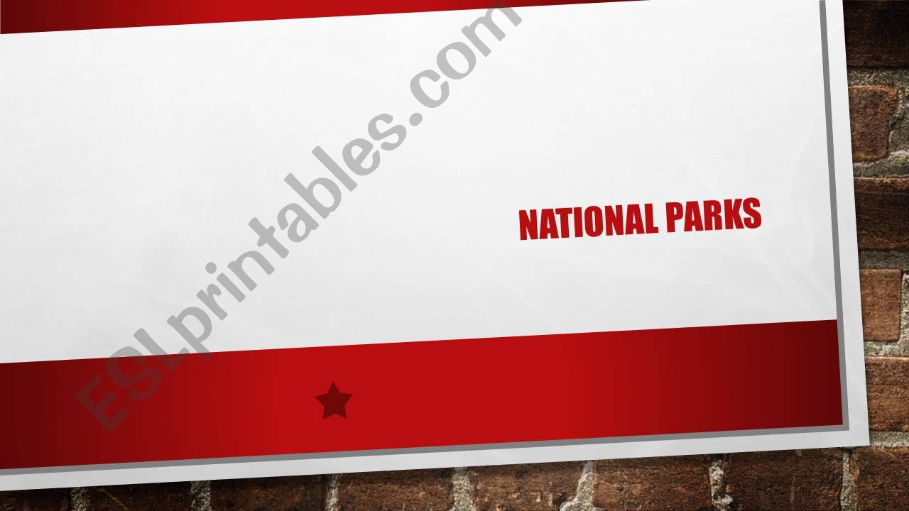 National Parks in the USA powerpoint