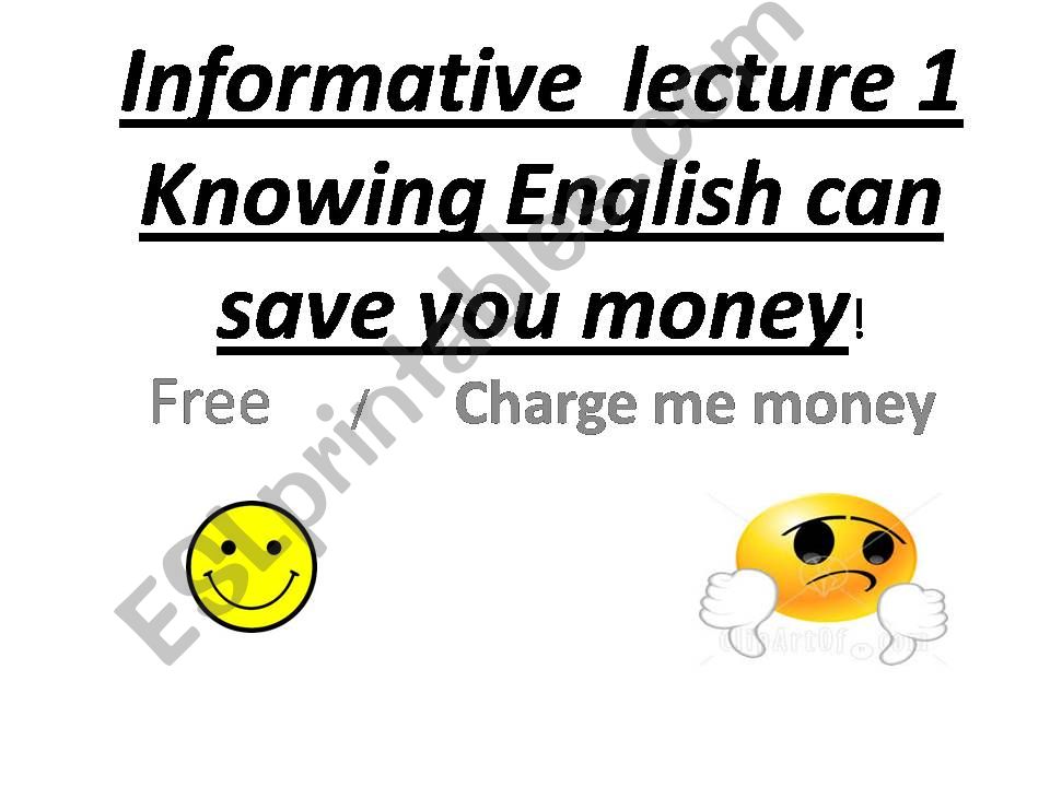 knowing english can save you money