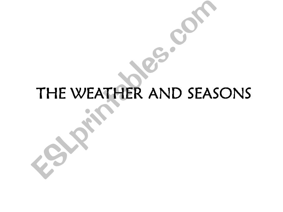 THE WEATHER powerpoint
