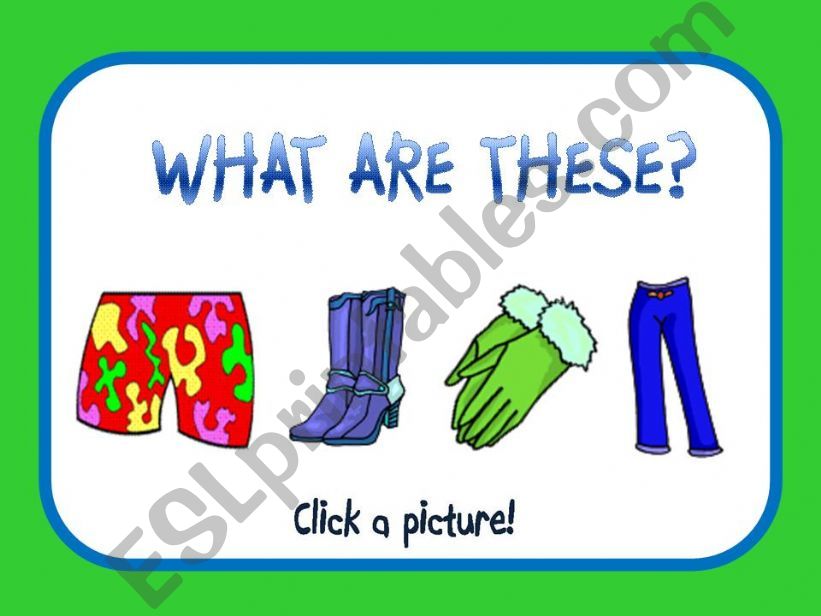 CLOTHES GAME powerpoint