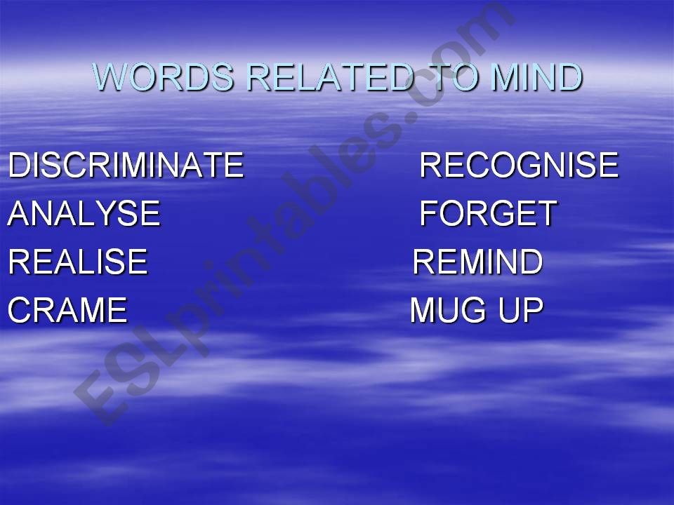 brain words powerpoint