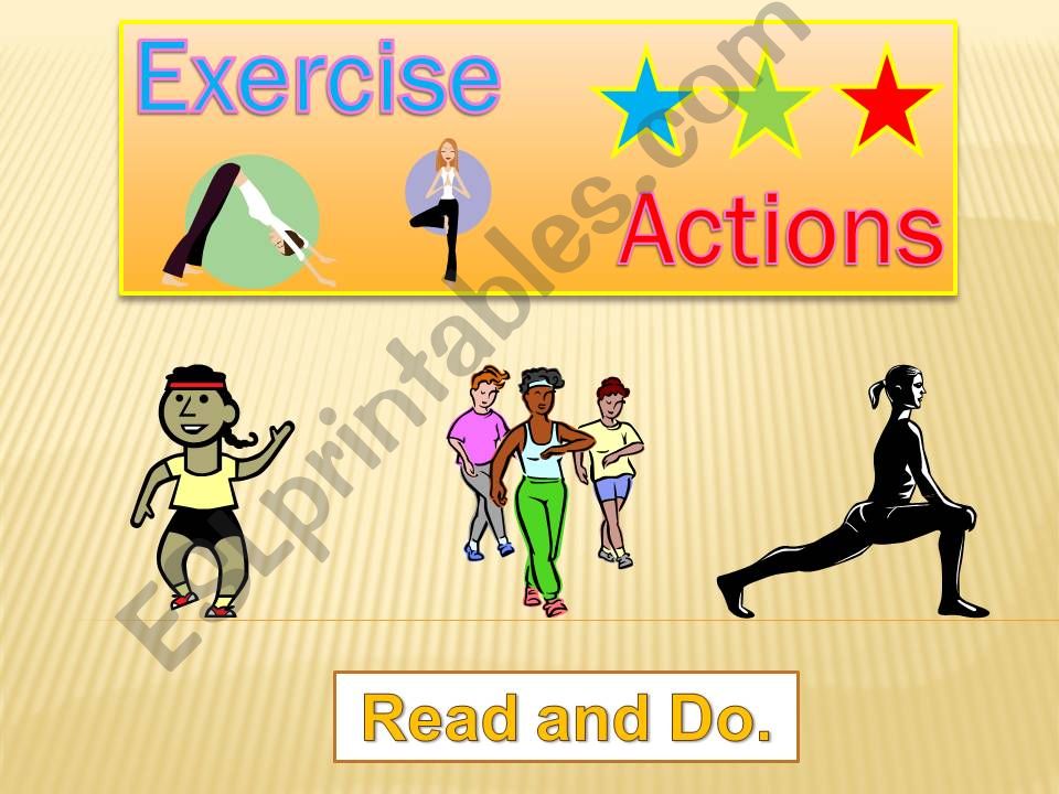 Exercise Actions. powerpoint