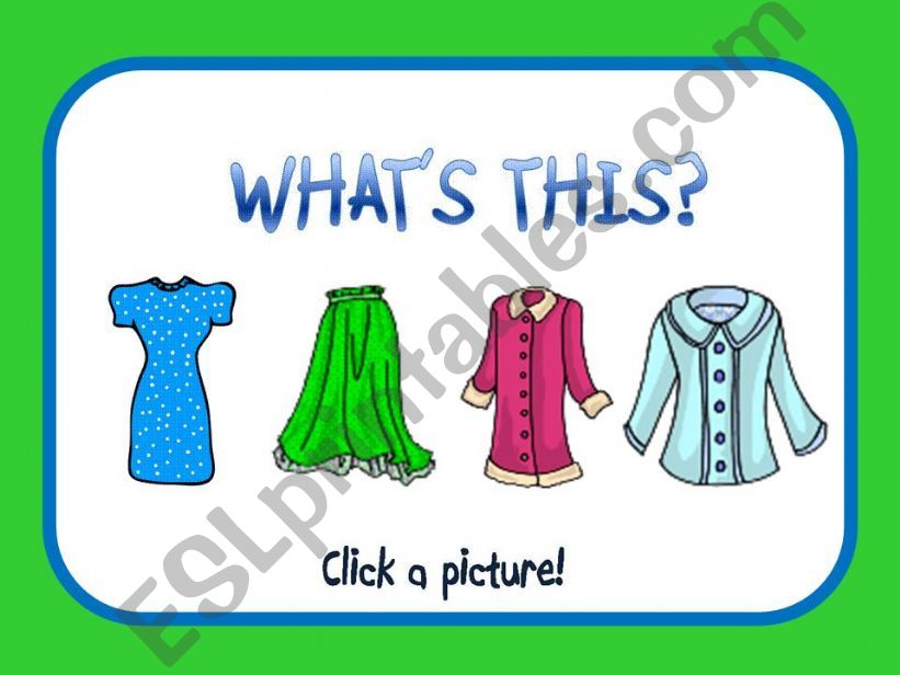 CLOTHES GAME powerpoint