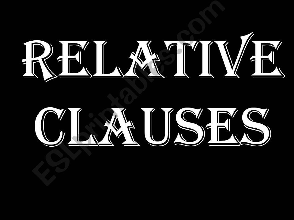 Relative Clause powerpoint