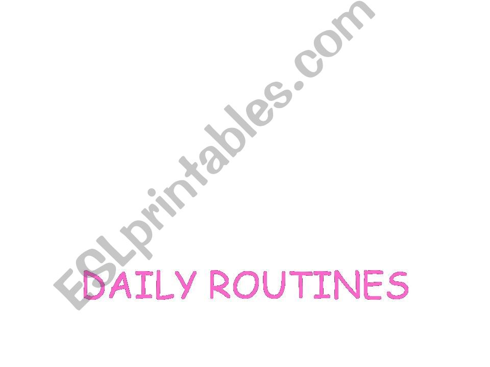 daily routines powerpoint