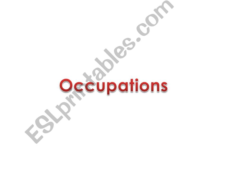 Occupations powerpoint