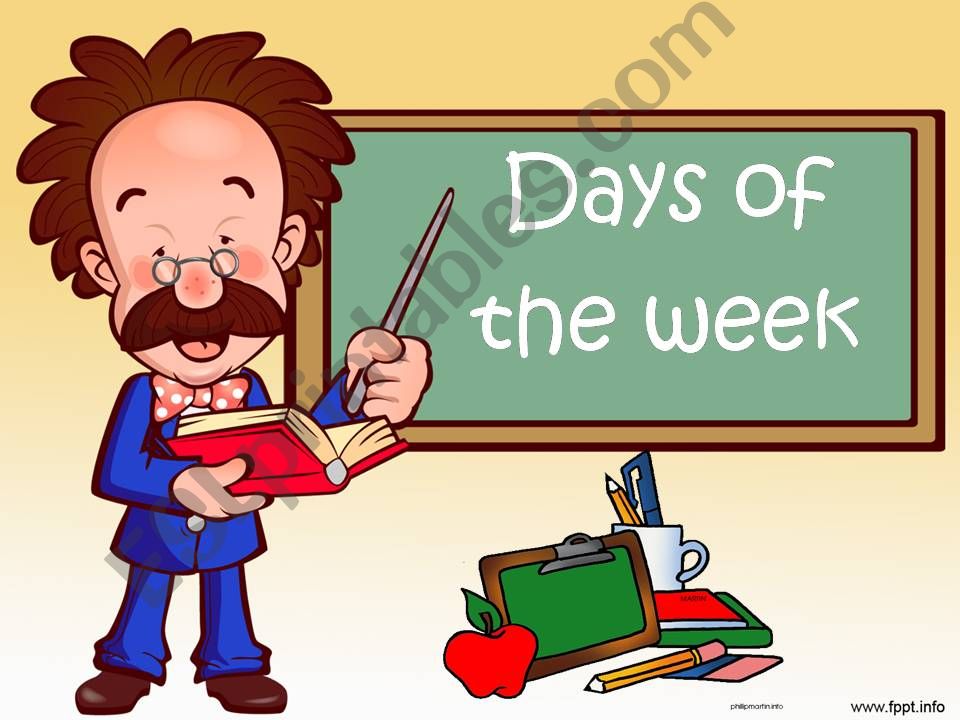 Days of the week powerpoint