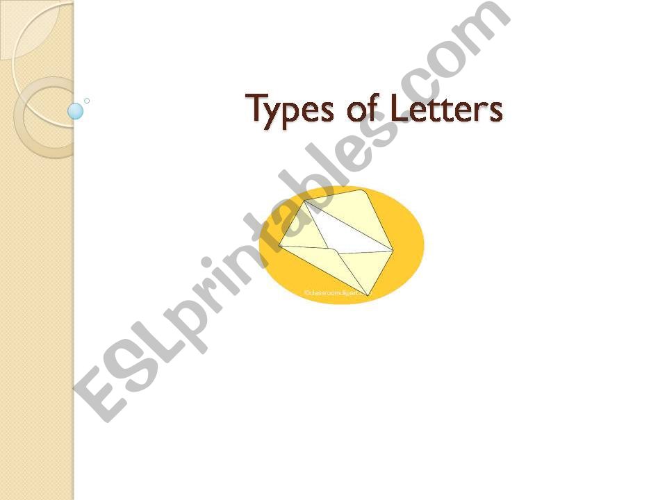 types of some letters powerpoint