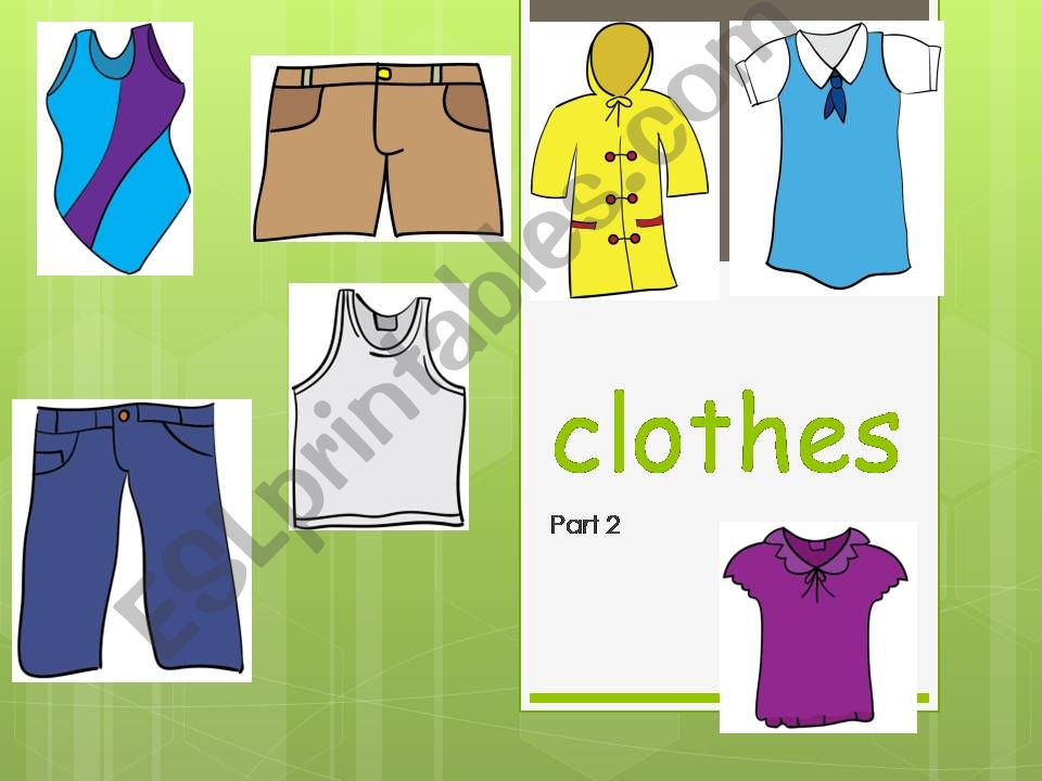 Clothes - flashcards powerpoint