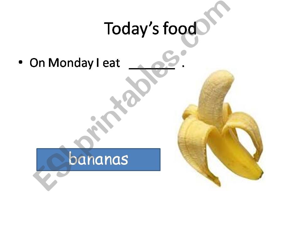 On Monday I eat powerpoint