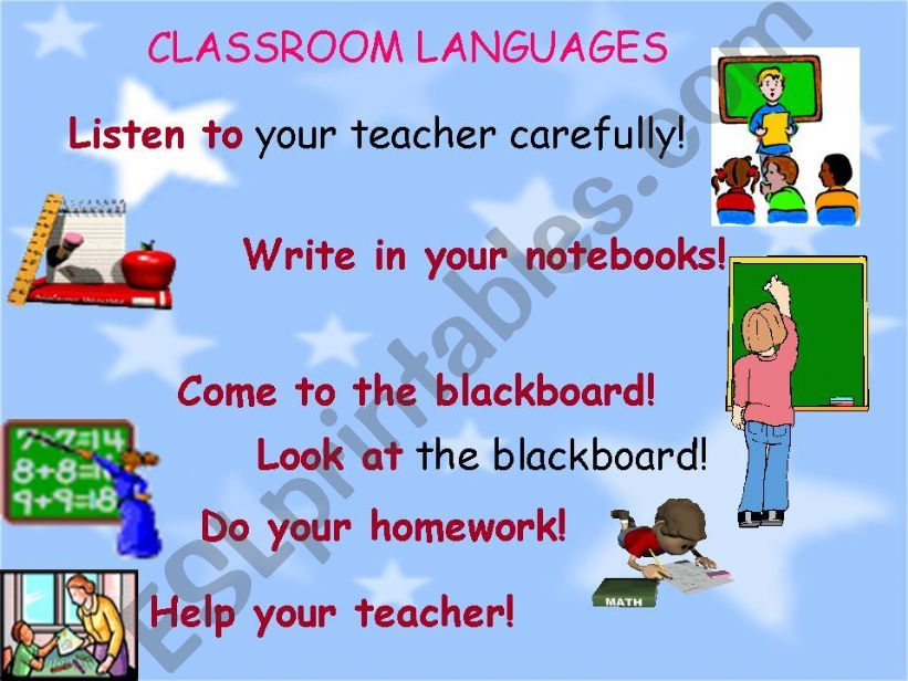 classroom languages powerpoint