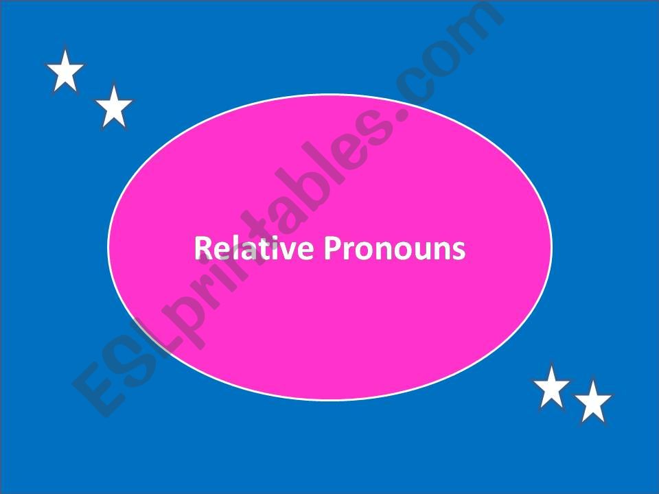 Relative pronouns powerpoint