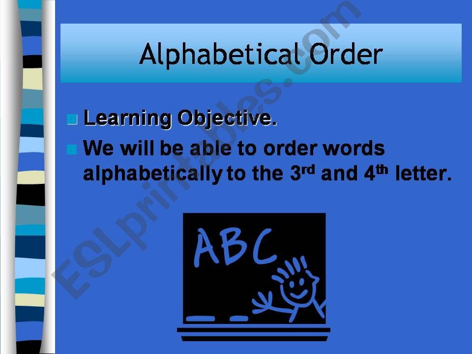 ALPHABETICAL ORDER powerpoint