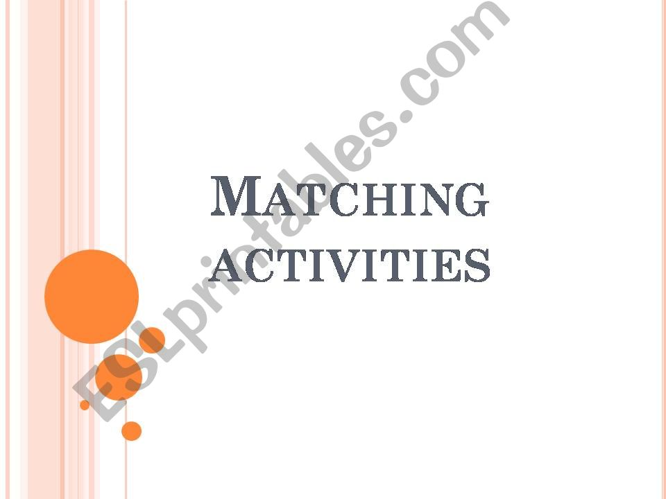 matching activity powerpoint