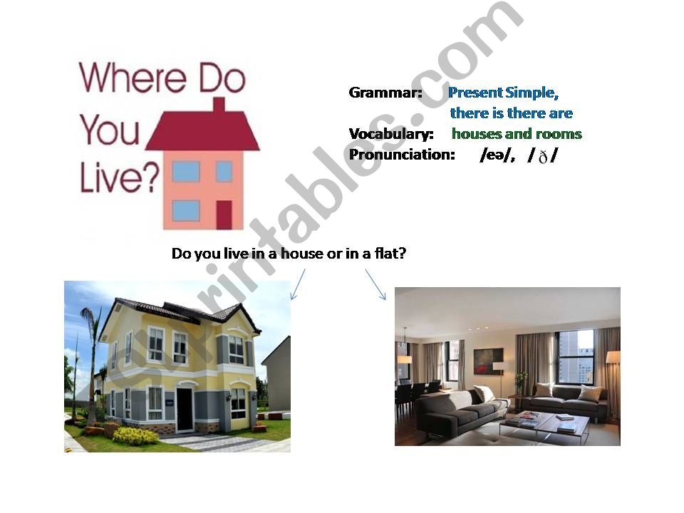 My House or My Flat powerpoint